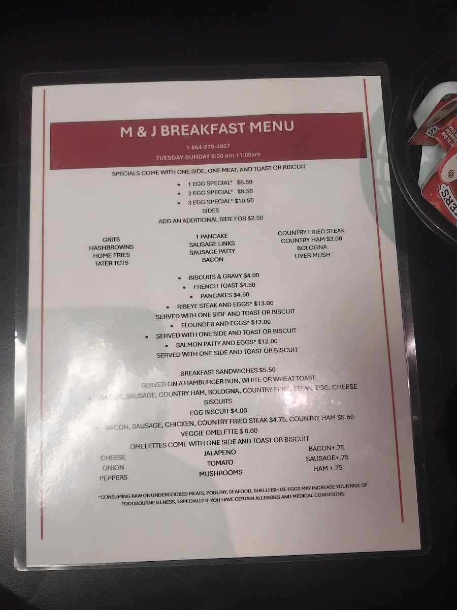 M&J Restaurant Of Greer Menu - Image 6